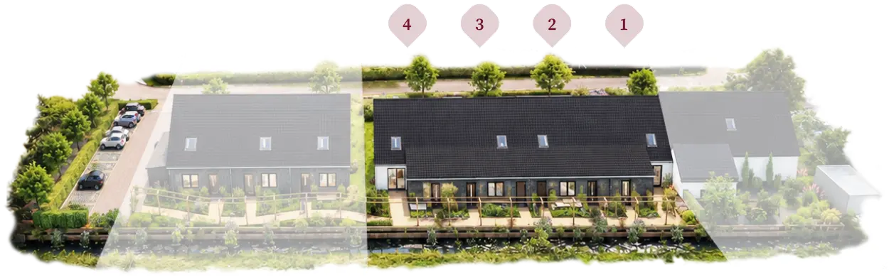 Plattegrond situatie nummers 1b2